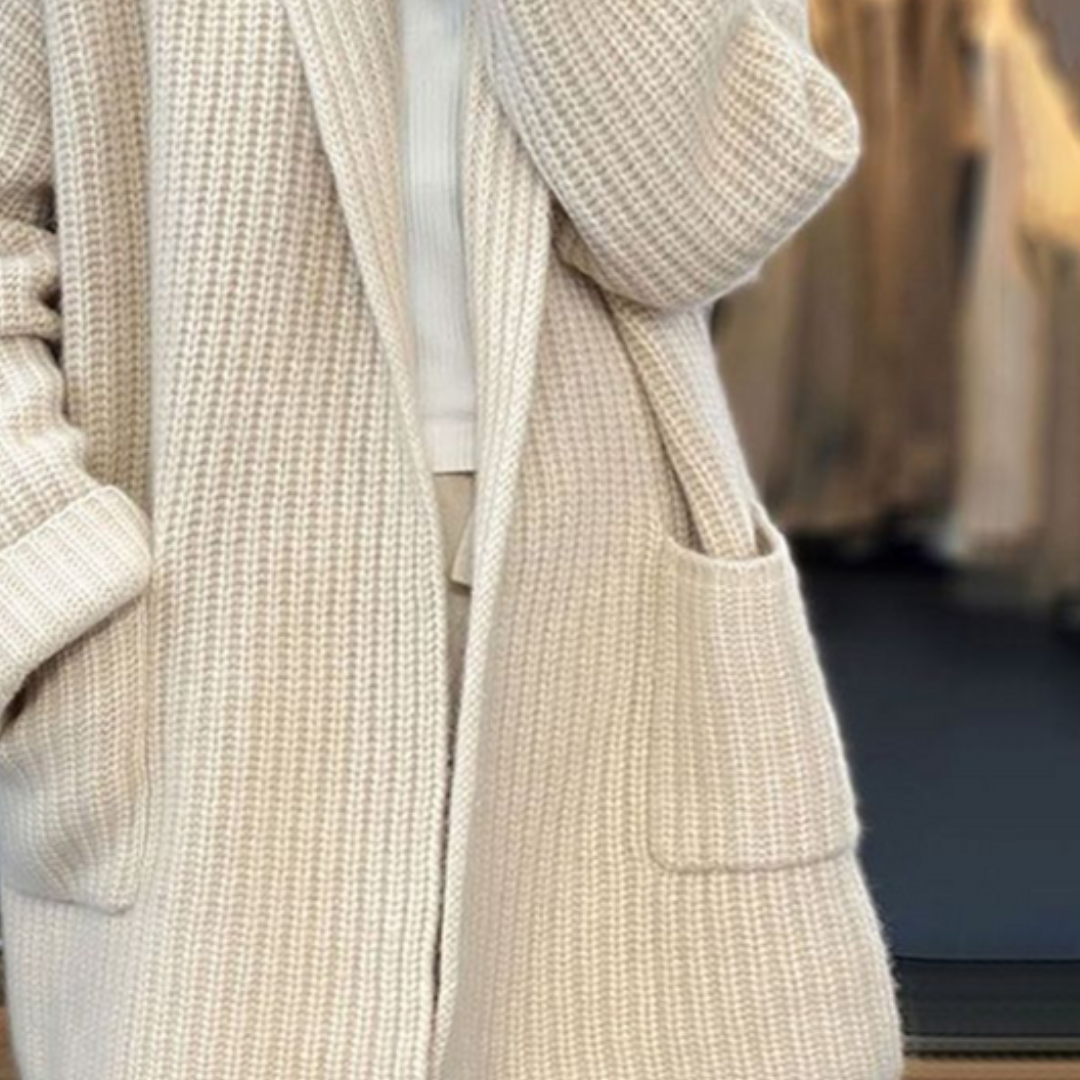 Luna | Lang gebreide vest